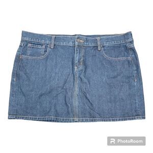 Old Navy Classic Denim Mini Skirt Jean Dark Wash Size 16